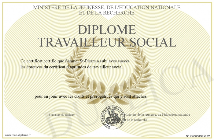 diplome travailleur social